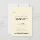 アイボリークリーシンプルムミニマリスト結婚の写真 出欠カード (裏面)