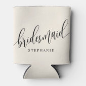 アイボリークリームの花嫁モダンスクリプト 缶クーラー (正面)