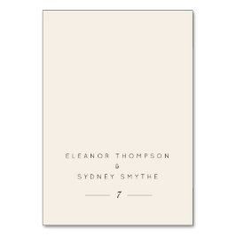 アイボリークリームエレガントウェディングゲストテーブル座席表 テーブルナンバー