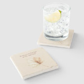 アイボリークリームゴールドリーフビューティー ストーンコースター (横)