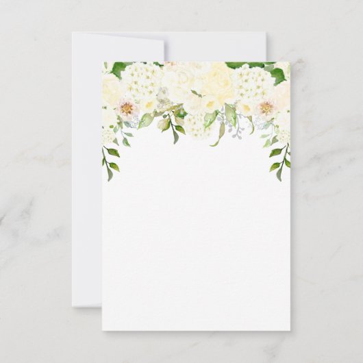 アイボリークリームフローラグリーナリーsipとseeベビー 招待状 (裏面)