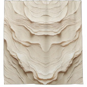 アイボリークリームボヘミアンナチュラルテクスチャ シャワーカーテン (正面)