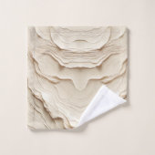 アイボリークリームボヘミアンナチュラルテクスチャ バスタオルセット (ウォッシュタオル)