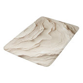 アイボリークリームボヘミアンナチュラルテクスチャ バスマット (アングル)