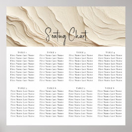 アイボリークリームボヘミアン結婚テクスチャ ポスター