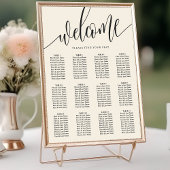 アイボリークリーム結婚ミニマル座席表 ポスター