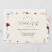 アイボリークリーム ワイルドフラワーズ 結婚式の招待状 招待状 (正面)