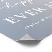 アイボリーグラデーションはサインの後ずっと私たちの幸せな歓迎 ポスター (角)