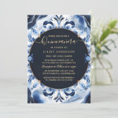 アイボリーグラデーションアイススカイ金ゴールドブ王室のルーキンセアニェラ 招待状 (スタンド正面)