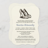 アイボリーグラムシューズバチェロレッテ 招待状 (正面/裏面)