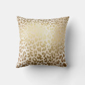アイボリーグラム金ゴールドメタリック鋼ヒョウ動物スキン クッション (裏面)