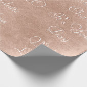 アイボリーグランジーホワイトシックベルベットパーソナライズされた ラッピングペーパー (角)