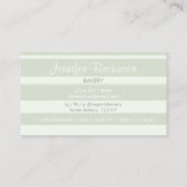 アイボリーグリーンおいしいベーカリーケーキスイーツキャンディーショップ 名刺 (裏面)