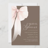 アイボリーコケットボウブライダルシャワー 招待状 (正面)
