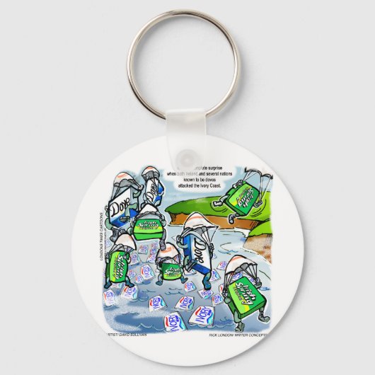アイボリーコーストおもしろいサプライズギフトティー&カード キーホルダー (正面)