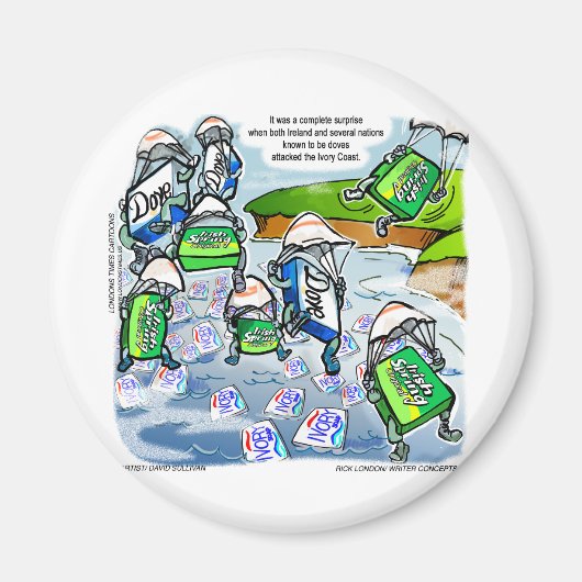 アイボリーコーストおもしろいサプライズギフトティー&カード マグネット (正面)