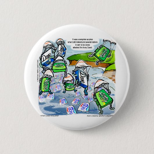 アイボリーコーストおもしろいサプライズギフトティー&カード 缶バッジ (正面)