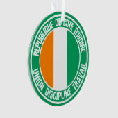 アイボリーコーストラウンドエンブレム オーナメント (正面)