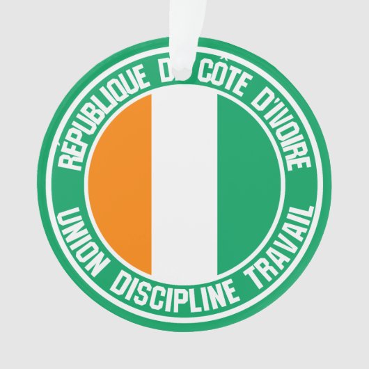 アイボリーコーストラウンドエンブレム オーナメント (正面)