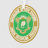 アイボリーコーストラウンドエンブレム オーナメント (正面)