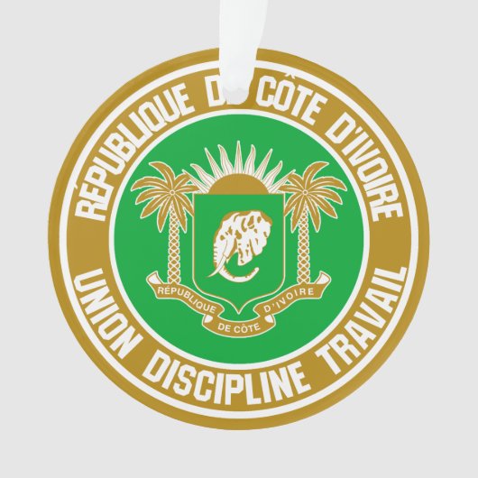 アイボリーコーストラウンドエンブレム オーナメント (正面)