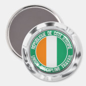 アイボリーコーストラウンドエンブレム マグネット (正面/裏面)