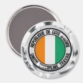 アイボリーコーストラウンドエンブレム マグネット (正面/裏面)