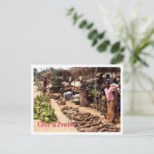 アイボリーコースト伝統的 – 市場 –  ポストカード (スタンド正面)