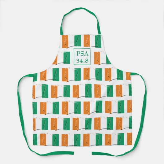 アイボリーコースト国旗のモノグラムの味と参照 エプロン (正面)