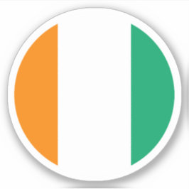 アイボリーコースト旗ラウンドステッカー シール