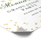 アイボリーゴールデンフローラウェルカム卒業パーティー ポスター (角)