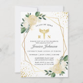 アイボリーゴールデンフローラ看護学校卒業 招待状 (正面)