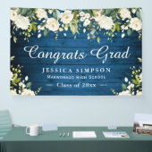 アイボリーゴールデンフローラ素朴卒業卒業生禁止 横断幕 (トレードショー)