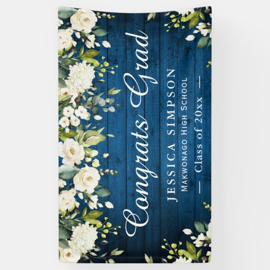 アイボリーゴールデンフローラ素朴卒業生 横断幕 (縦)
