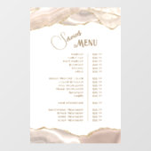 アイボリーゴールドアゲートサービスメニュー ウィンドウサイン (シート)