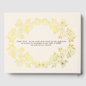 アイボリーゴールドフォイルシルエットキンセアニラゲストブック ゲストブック (裏面)