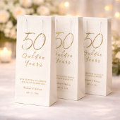 アイボリーゴールド 50周年 ゴールデンイヤーズ記念日 ワインギフトバッグ