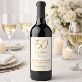アイボリーゴールド 50周年 ゴールデンイヤーズ記念日  ワインラベル