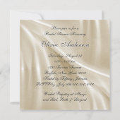 アイボリーサテンシューズホワイトブライダルシャワー 招待状 (裏面)