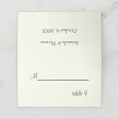 アイボリーシシンプルック結婚ズ座席表 プレイスカード (外部開封)