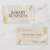 アイボリーシャドーパティシースプーンヘラシェフベイク 名刺 (正面/裏面)