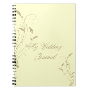 アイボリーシャンパンフローラフィリグ結婚リーズジャーナル ノートブック