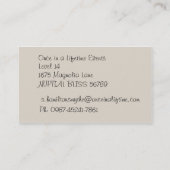 アイボリーシルク及び金ゴールドウェディングプランナー名刺 名刺 (裏面)