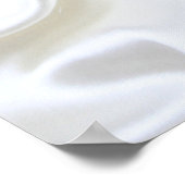 アイボリーシルク、金ゴールドレース&パール&マーブル ポスター (角)