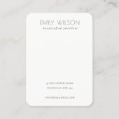 アイボリーシルバースパークルグリッターロゴイヤリングディスプレイ 名刺 (裏面)