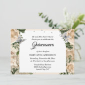 アイボリーシルバー バタフライ エレガント ローズ キンセアニエラ 招待状 (スタンド正面)