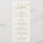アイボリーシンプルスエレガントプ結婚リプト メニュー (正面)