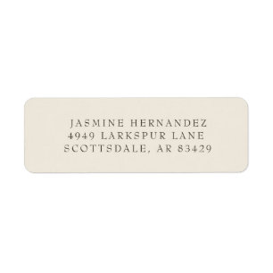 アイボリーシンプルセリフフォント事業差出人住所 ラベル