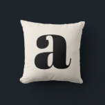 アイボリーシンプルホワイトレトロはっきりしたモノグラムイニシャル クッション<br><div class="desc">アイボリーシンプルホワイトはっきりしたレトロモノグラムイニシャル装飾用クッション</div>