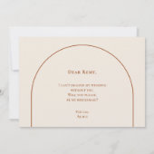 アイボリーシンプルボホアーチブライデスメイド提案カード 招待状 (裏面)